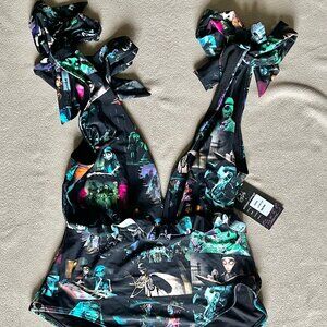 Unique Vintage - Corpse Bride One Piece Bathing Suit (NWT)